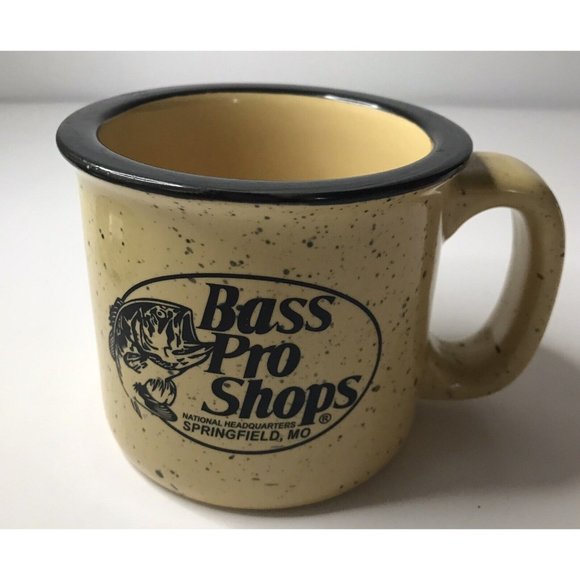 Bass Pro Shop Mug Yellow 16 Oz Coffee Cup Ceramic - Picture 1 of 7
